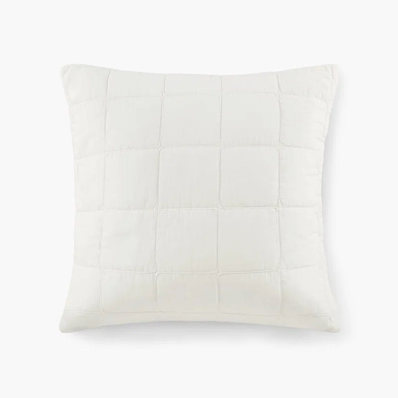 Gema Soft White Cotton Euro Pillow Sham