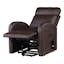 Ricardo Brown Faux Leather Swivel Recliner with Power Lift