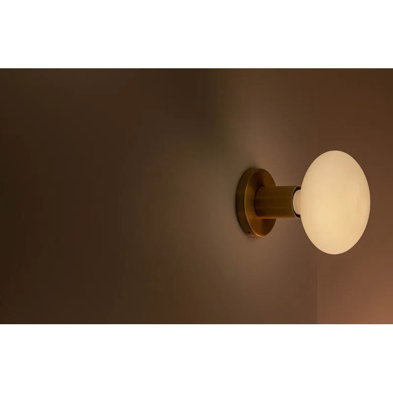 Lochan Brass Oval Dimmable Wall Sconce - Indoor/Outdoor