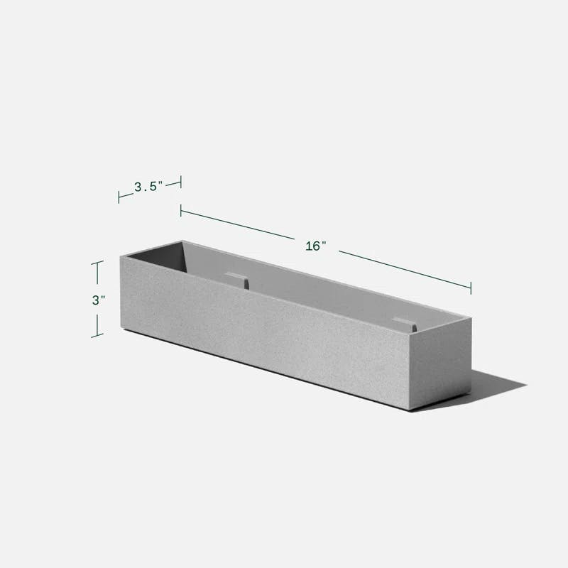 Geo Series 16" Grey Stone-Plastic Composite Planter Box