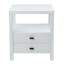 Westwood Modern White Solid Wood 2-Drawer Nightstand