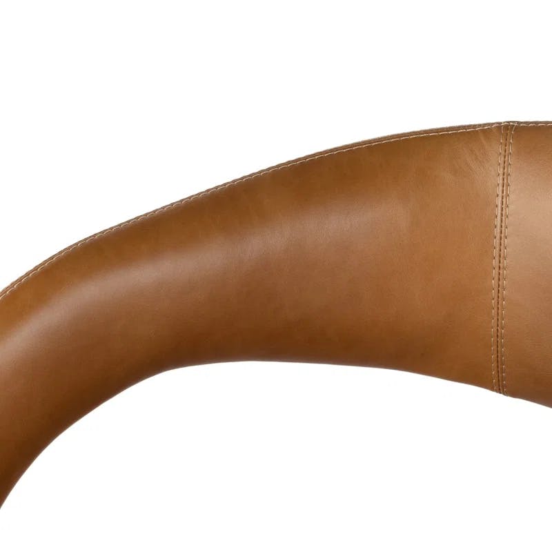 Sonoma Butterscotch Glove Leather Swivel Armchair