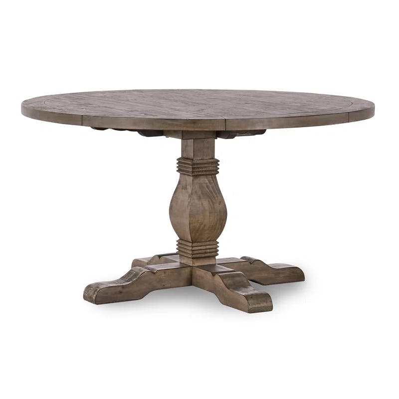 Quincy 42" Reclaimed Pine Wood Pedestal Dining Table