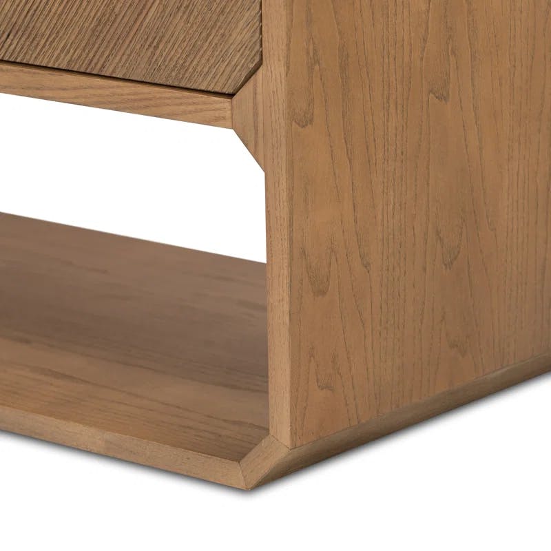 Caspian Natural Ash Veneer 4-Drawer Contemporary Dresser