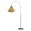 Mobius Arched Natural Iron Floor Lamp with Cork Shade