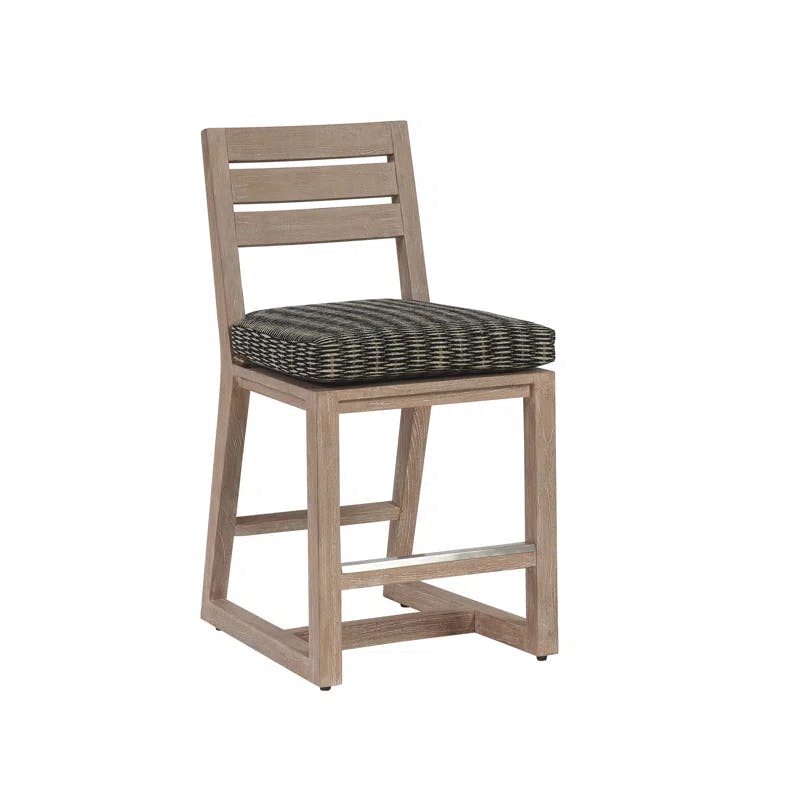 Stillwater Cove Light Taupe Plush Cushioned Counter Stool