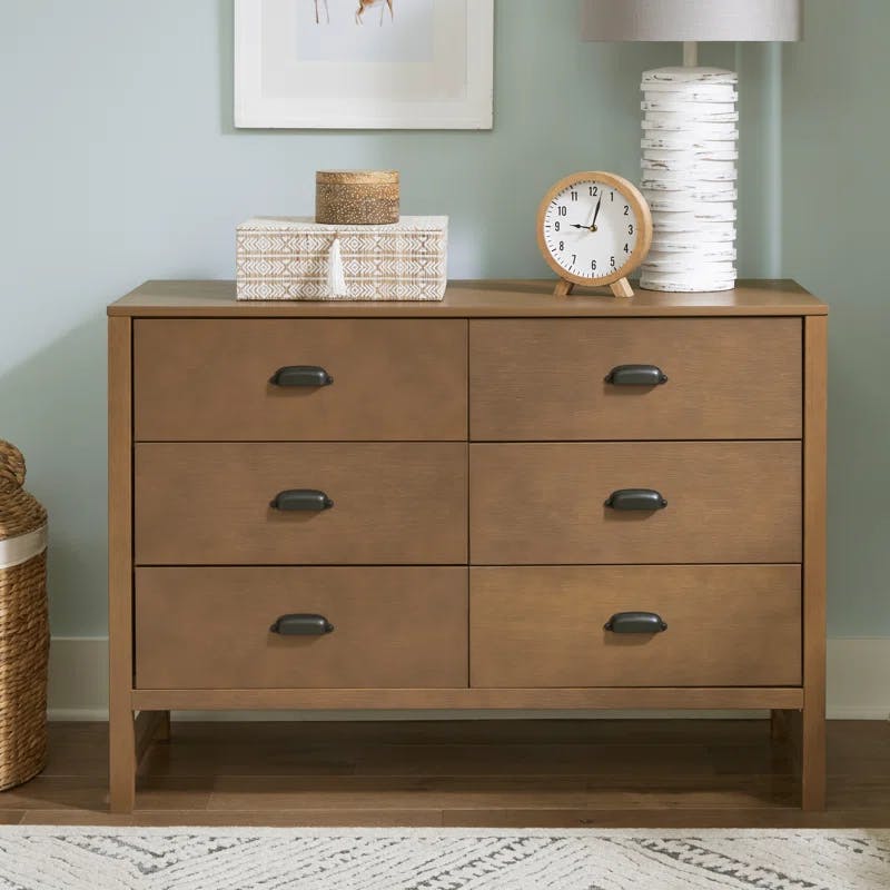 Fairway Farmhouse Double Dresser with 6 Drawers in Stablewood