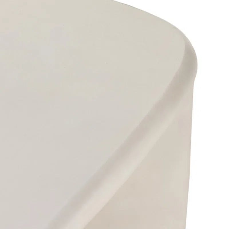 Carmona Polished White Concrete 42" Square Coffee Table