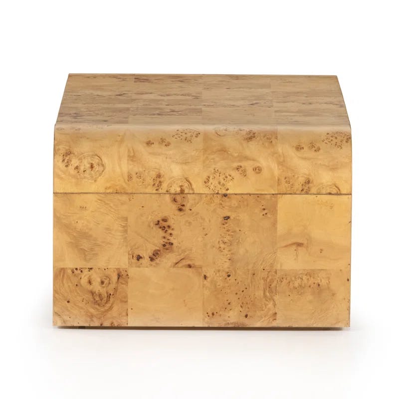 Jenson 45'' Natural Poplar Burl Wood Contemporary Coffee Table