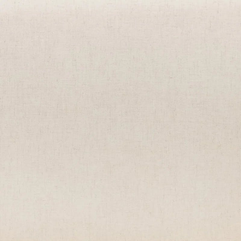 Cream Linen-Blend 63" Contemporary Cane Dining Bench