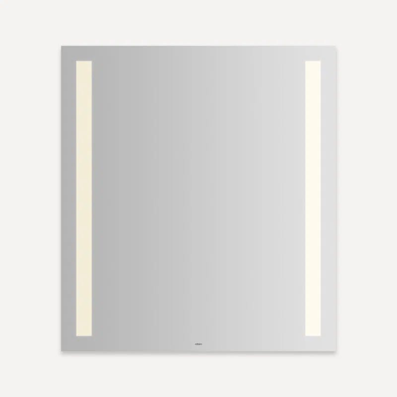 Sleek 40"x36" Frameless Modern Bathroom Mirror with LED & Fog Free Technology