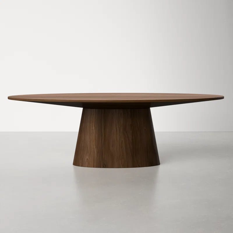 Sullivan Contemporary Walnut 95" Oval Dining Table
