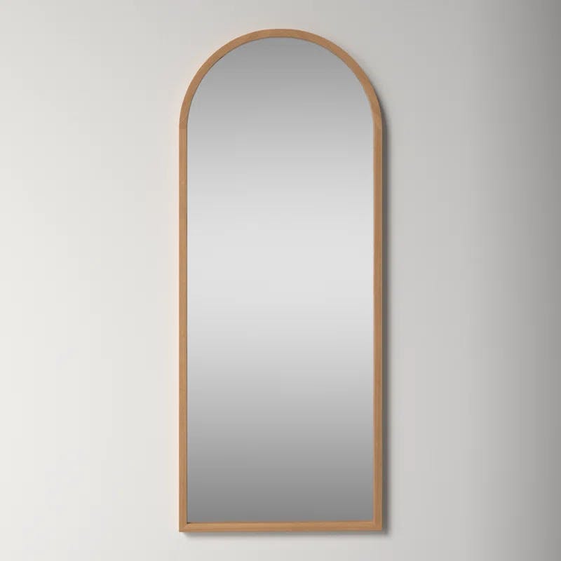 Elva Rustic Full Length Natural Wood Freestanding Mirror