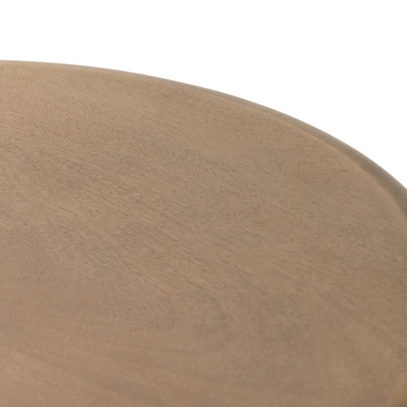 Contemporary Bolton 42" Round Burnished Wood Coffee Table