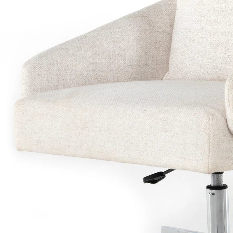 Elegant Dover Crescent Polished Nickel Adjustable Office Chair