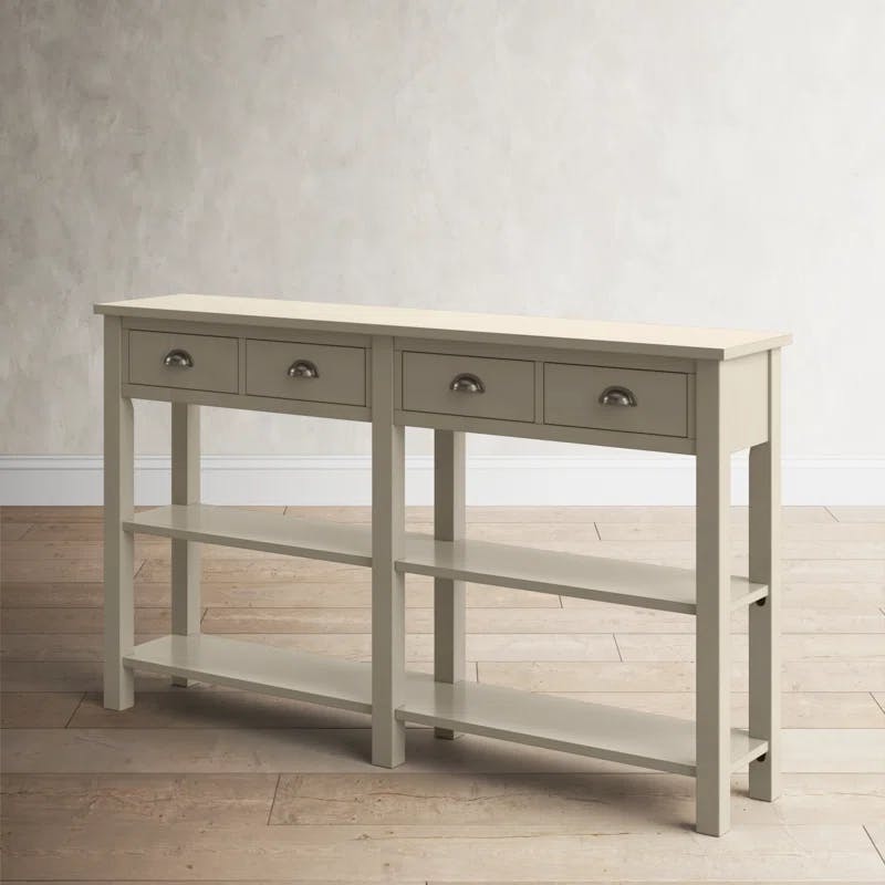Galileo Cream 60" Wood Console Table with Storage