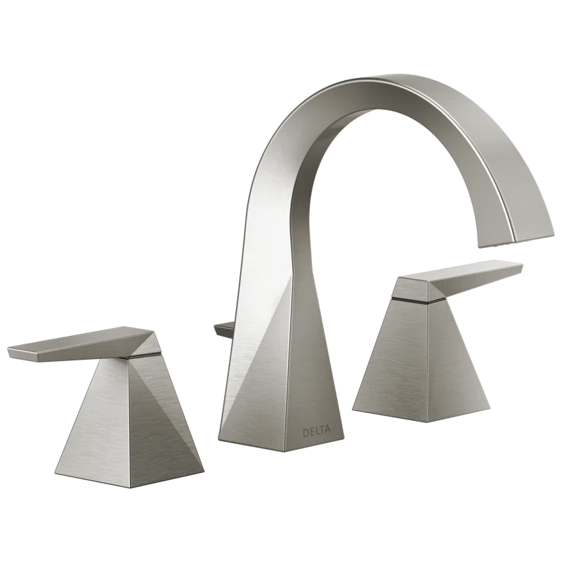 Trillian 16" Modern Widespread Stainless Steel Bathroom Faucet