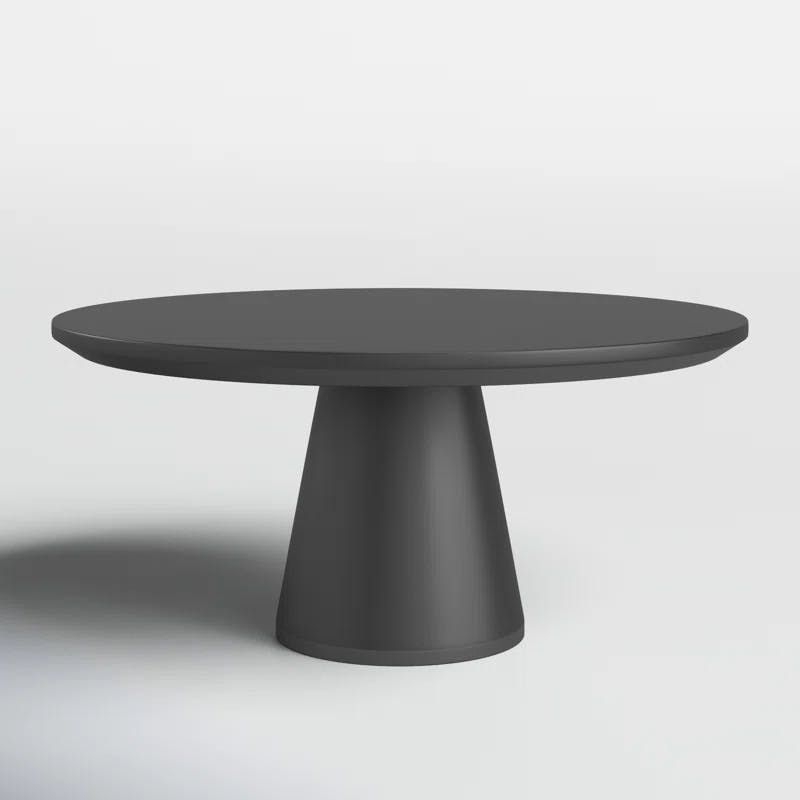 Delijah 27'' Dark Gray Concrete Dining Table for 8