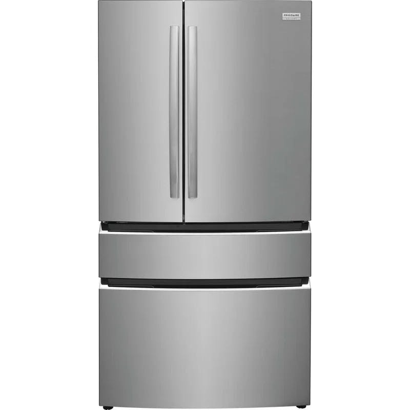 Elegant 36" Smart French Door Refrigerator with Ice Maker in Stainless Steel