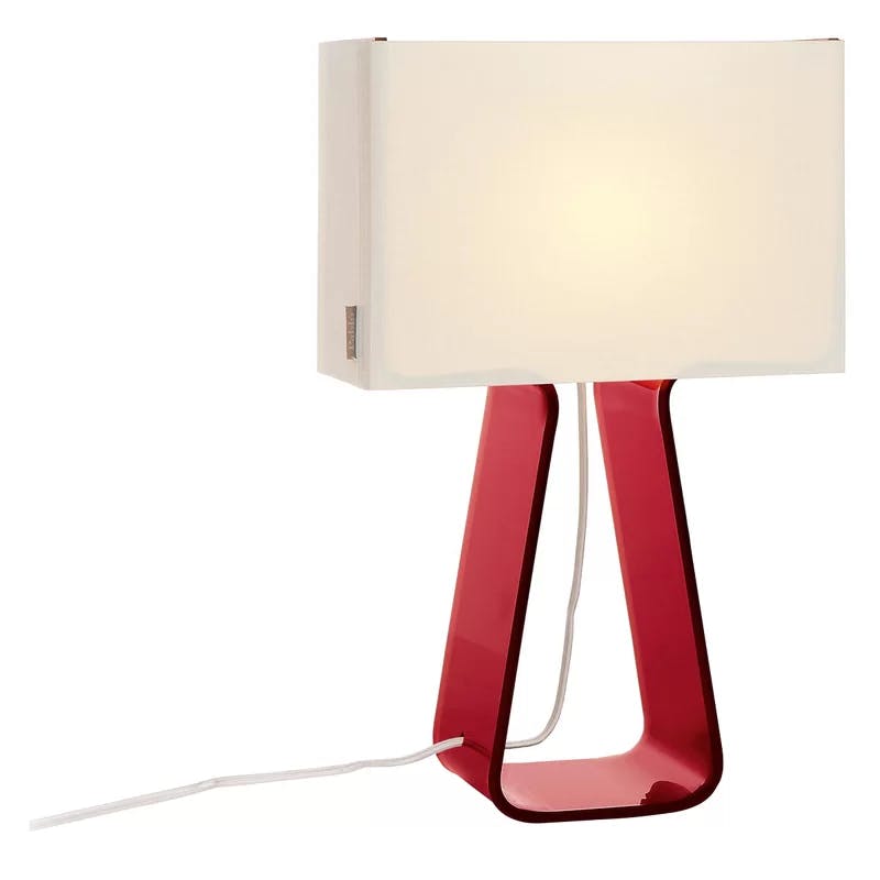 Light Blue Base & White Shade Contemporary Table Lamp