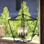 Museum Black Vintage 4-Light LED Outdoor Lantern with Clear Seedy Glass