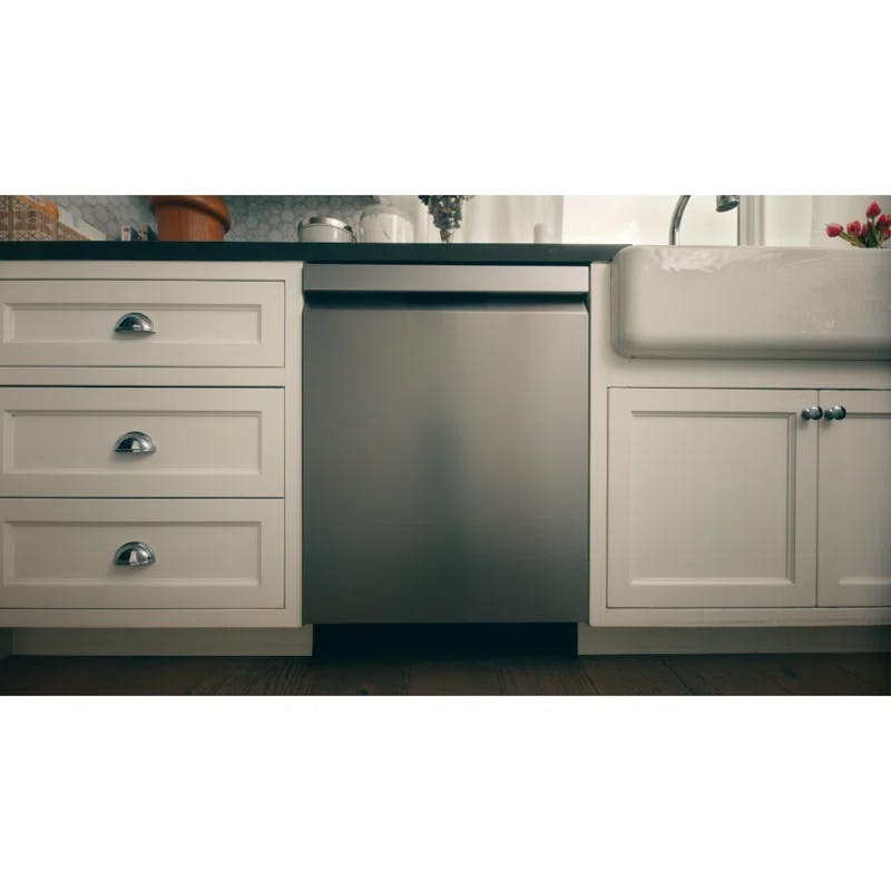 Elegant 24" Smart Dishwasher with QuadWash & TrueSteam, Stainless Steel
