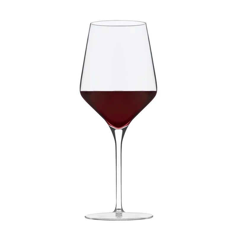 Greenwich Signature Angular Bowl 16-Ounce Wine Glasses Set of 4