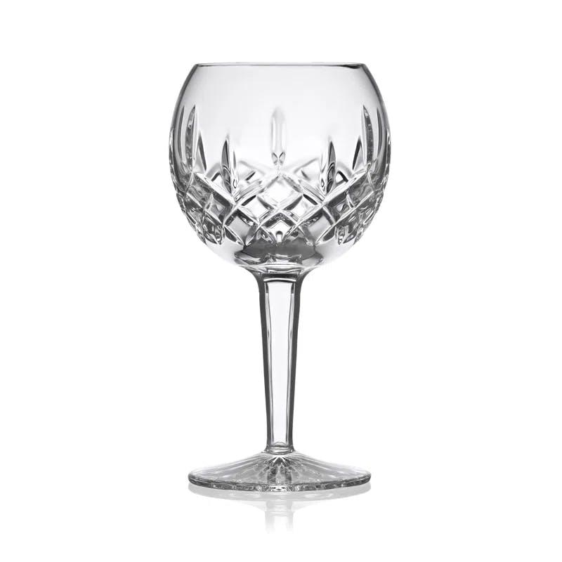 Classic Crystal Balloon Wine Glass 8oz Hand-Cut Design