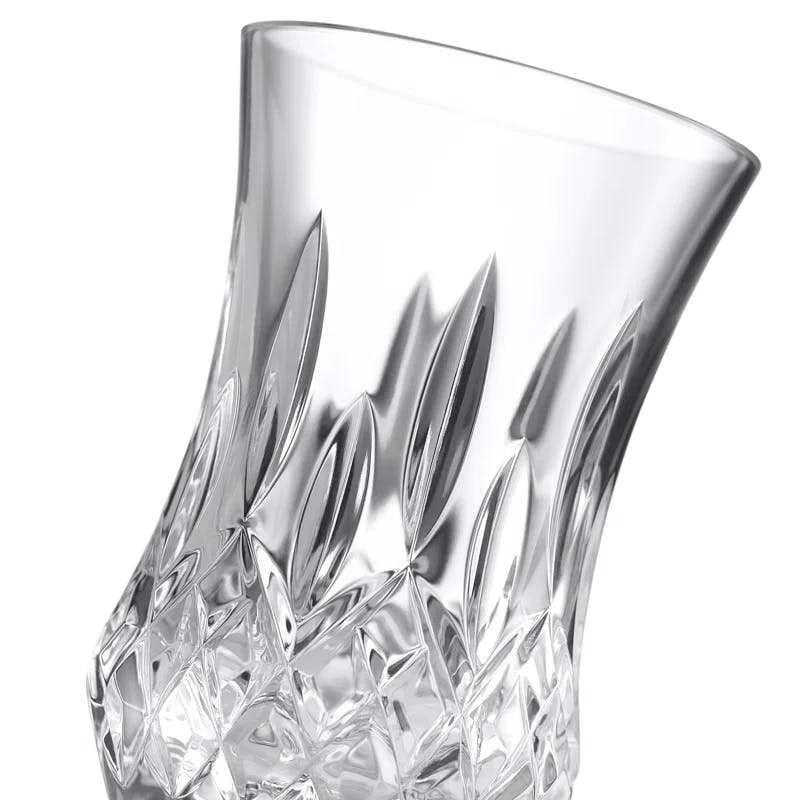 Classic Lismore Flared Crystal Whiskey Sipping Tumblers, Set of 2
