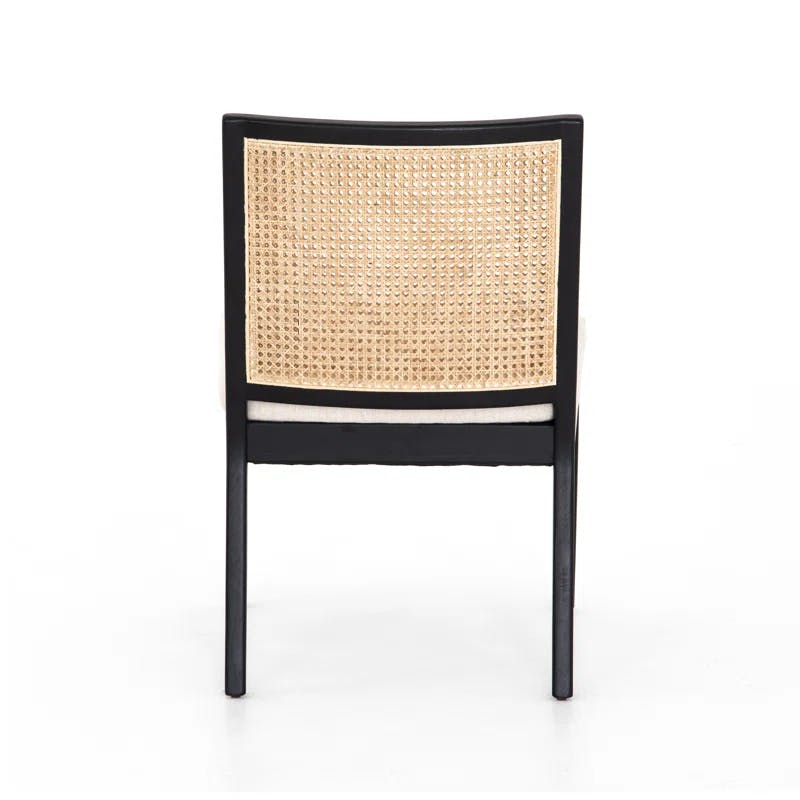 Antonia Contemporary White Cane Side Chair