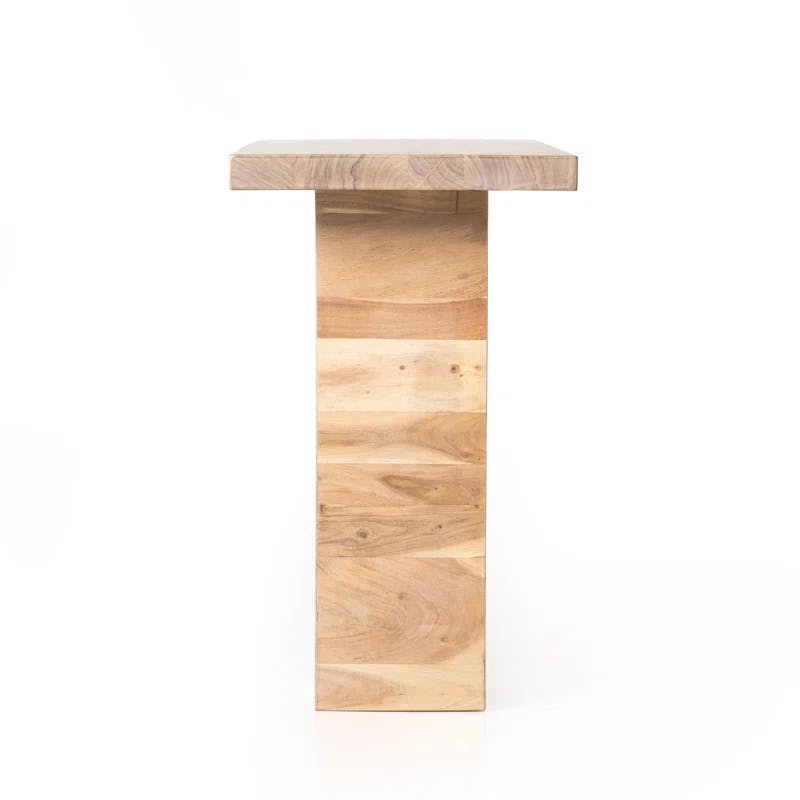 Ridley Natural Acacia Wood 61" Modern Console Table