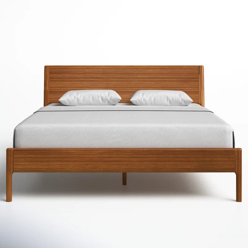 Ventura Amber King Platform Bed with Bamboo Frame and Metal Headboard