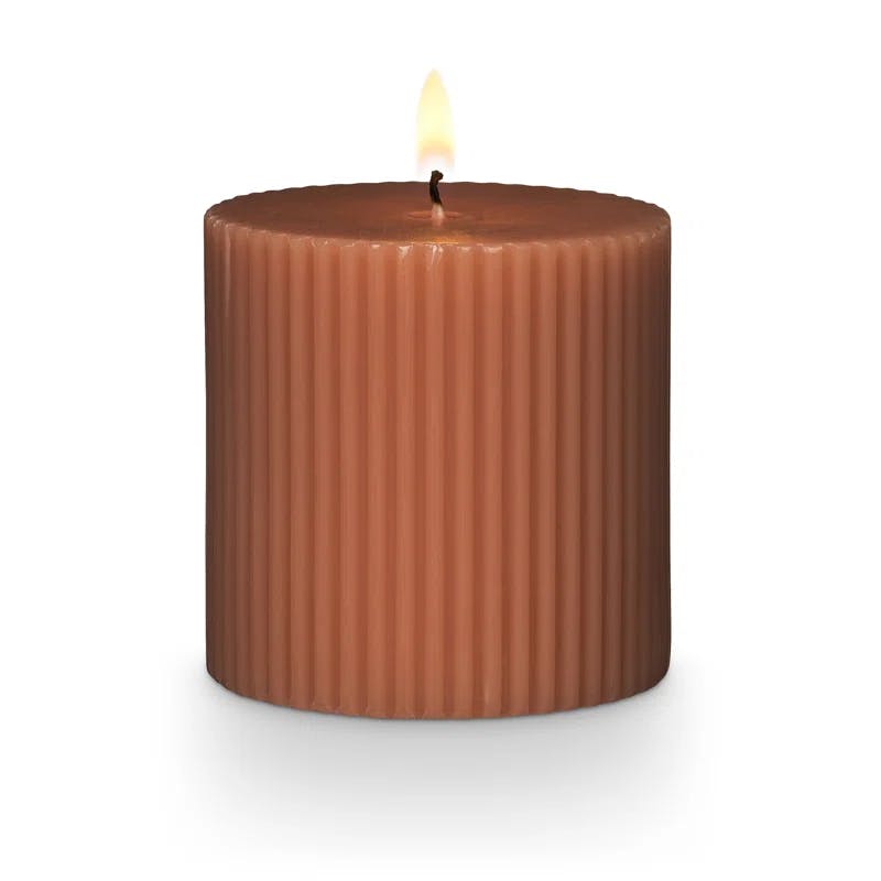 Amber Terra Tabac Scented Soy Pillar Candle