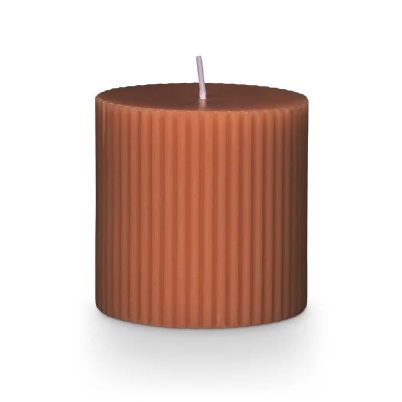 Amber Terra Tabac Scented Soy Pillar Candle