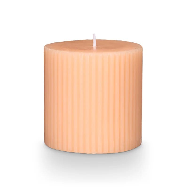 Selin Pink Soy Scented Pillar Candle - Paloma Petal