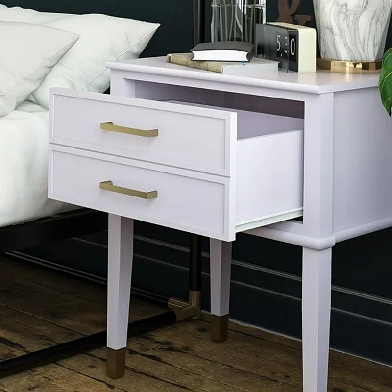 Westerleigh Cosmolicious Lavender and Gold Storage End Table