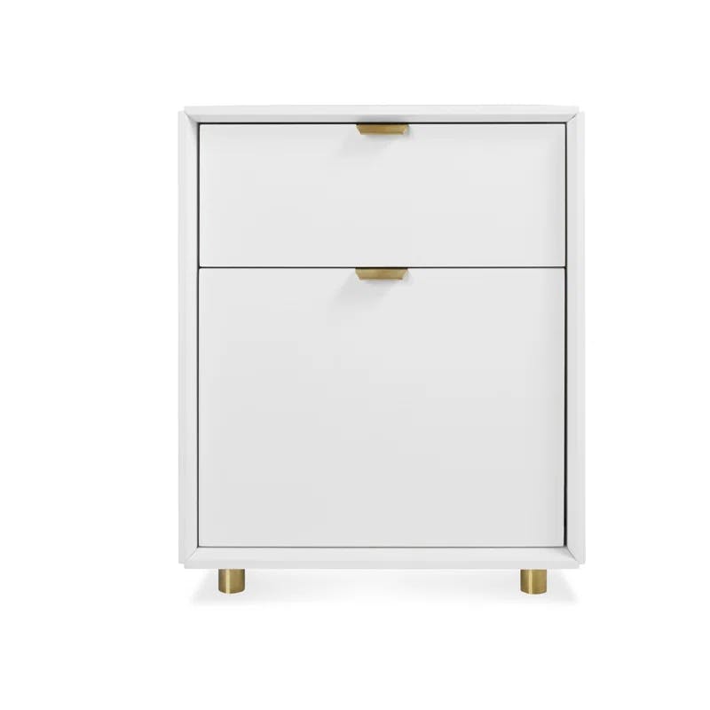 Dang 2-Drawer Vertical White Oak Pedestal Filing Cabinet
