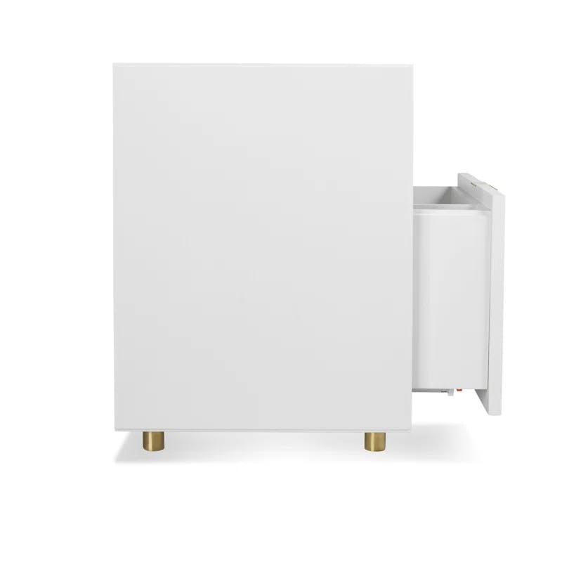 Dang 2-Drawer Vertical White Oak Pedestal Filing Cabinet