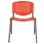 Hercules 880 lb. Capacity Orange Polypropylene Stack Chair with Titanium Frame