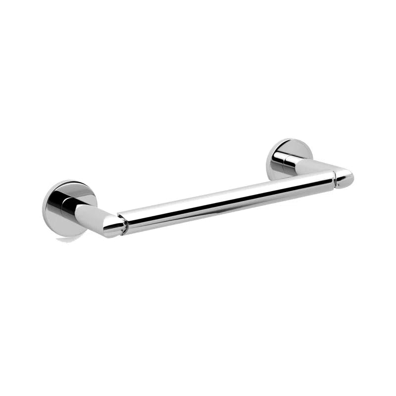 Sine Collection 9.8'' Polished Chrome Solid Brass Wall Towel Bar