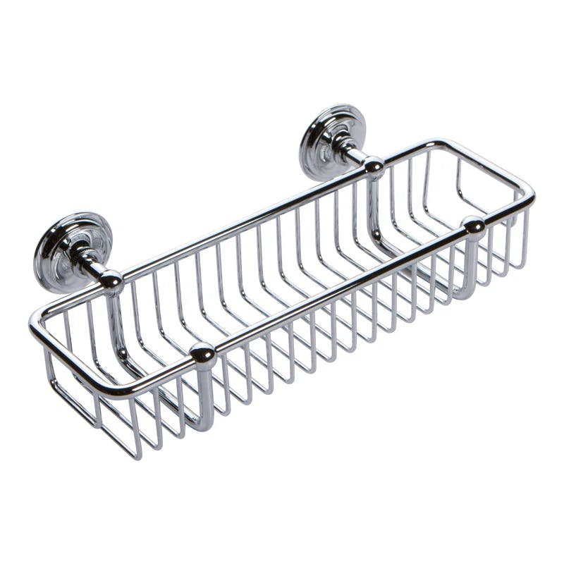Elegant Polished Chrome Wall-Mounted Shower Basket