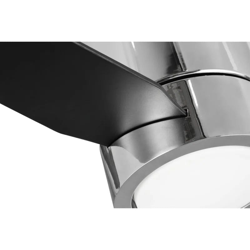 Braden 56'' Polished Chrome 3-Blade Hugger Ceiling Fan with LED Light