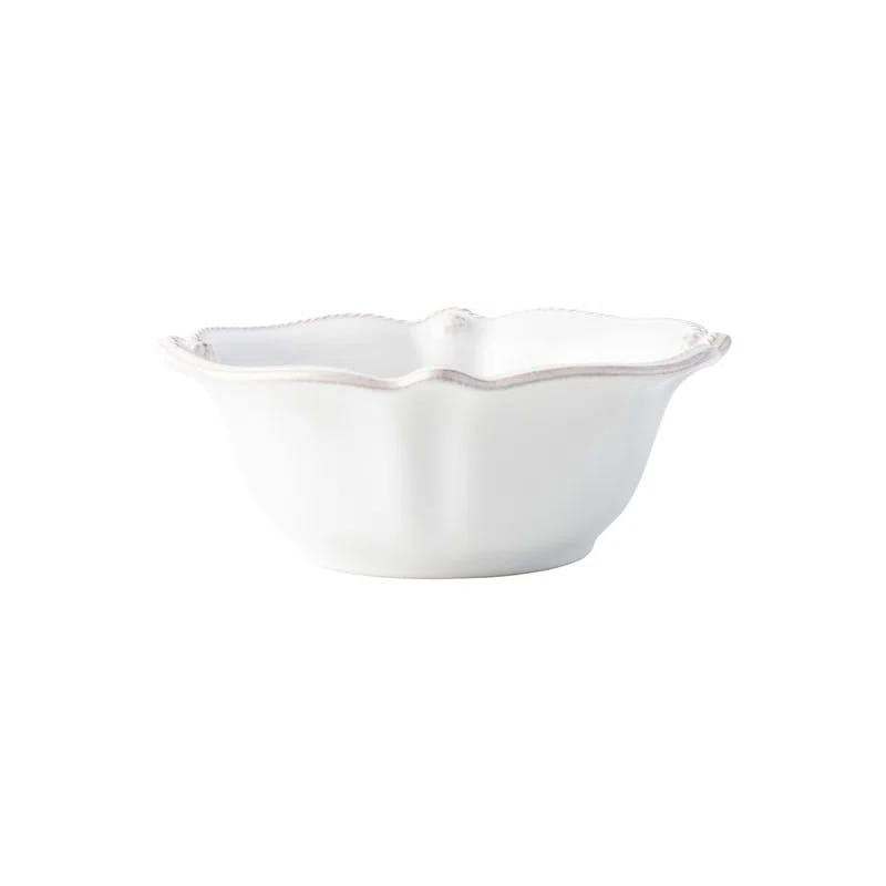 Fluted Berry Whitewash Ceramic Dinnerware Set for 4