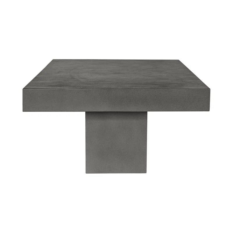 Arely 47'' Gray Industrial Concrete Rectangular Coffee Table