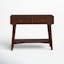 Flynn Mid-Century Walnut Console Table with Flared Legs and Storage