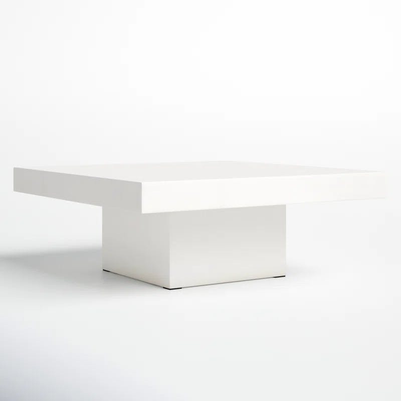 Una Ivory Rectangular Outdoor Safe Coffee Table