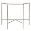 Aristocratic Airy Glamour 36'' Demilune Brass & White Marble Console Table