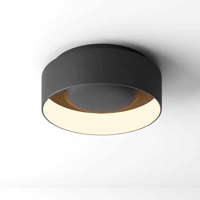 Orbit Modern Black Acrylic LED Flush Mount Light
