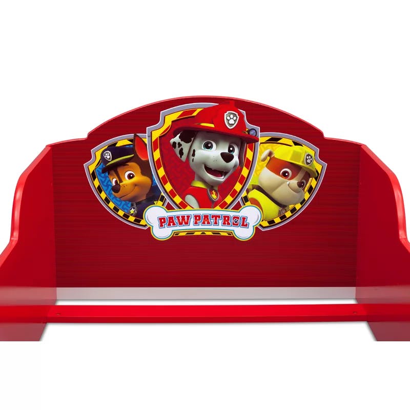 Paw Patrol Adventure Toddler Wooden Bed Frame with Guardrails