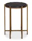 Stillwell 16'' Round Black Wood and Metal Side Table